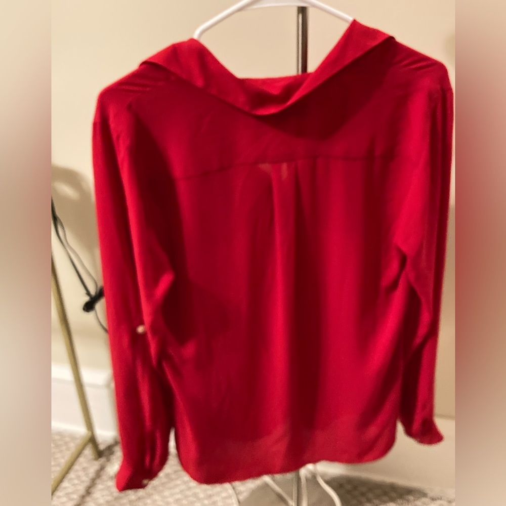 Loft Red Button Down. - image 4